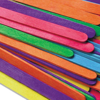 Wooden Craft Sticks  Pack 1000 Assorted Colours