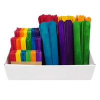 Wood Craft Sticks Pack 600 Assorted Colours