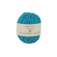 Earth Greetings Fair Trade Hemp Twine 50m Aqua