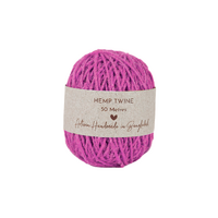 Earth Greetings Fair Trade Hemp Twine 50m Crimson Mallee