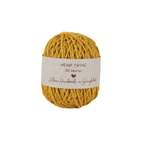 Earth Greetings Fair Trade Hemp Twine 50m Sunshine Yellow