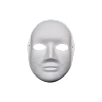Papier Mache Full Face Mask Single