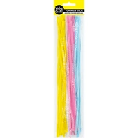 Chenille Stems 6mm x 30cm Pack 60 Pastels
