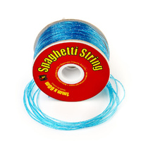Spaghetti String 1mm x 60mts Glitter Blue CLEARANCE