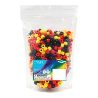 Pony Beads 250g Red Yellow Black