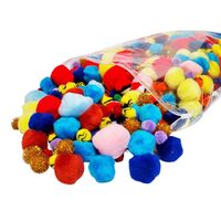 Giant Bag of Pom Poms Approx 1000