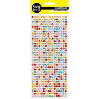 Rhinestone Stickers Circles 5mm Assorted Colours