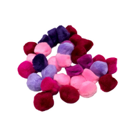 Pom Poms 25mm Pack 30 Spring Colours 