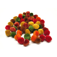 Pom Poms Bag of 50 Autumn Colours 13mm