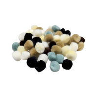 Pom Poms 13mm Pack 50 Winter Colours