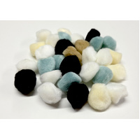 Pom Poms Bag of 30 Winter Colours 25mm