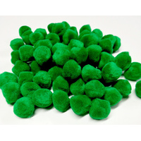 Pom Poms Bag of 30 Green 25mm
