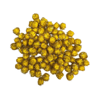 Pom Poms 20mm Pack 100 Glitter Gold