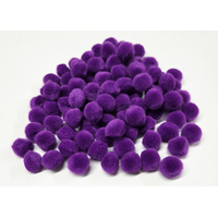 Pom Poms Bag of 100 Mauve 13mm