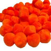 Pom Poms 38mm Pack 50 Orange