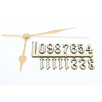 Clock Hands & Numbers Combo Gold 15mm