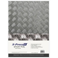 Xpress It Tread Plate Foil Sticky Sheet A3