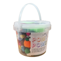 Pom Pom Bucket 500+ Assorted 