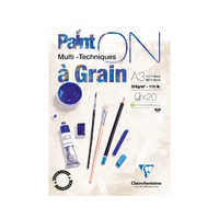 Paint'on Pad 250gsm Grained White A3