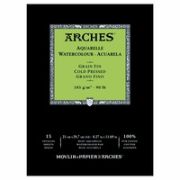Arches Watercolour Pad 185gsm A4 Cold Press 