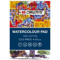 Be Creative 100% Cotton Watercolour Pads 300gsm 