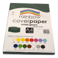 Cover Paper A4 125gsm Pack 100 Xmas Green