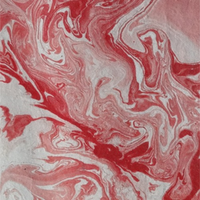 Himalayan Marble Paper A4 02 Red on Cream 