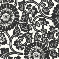 Katazome Paper A4 KA011 Black Blooms