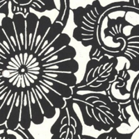 Katazome Paper A4 KA011 Black Blooms
