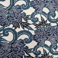 Katazome Paper A4 KA Blue Floral Pattern 