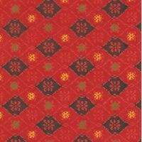 Katazome Paper A4 KA101 Black and Red Diamond Patterns