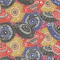 Katazome Paper A4 KA131 Japanese Parasols