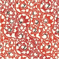 Katazome Paper A4 KA141 Red serif Pattern