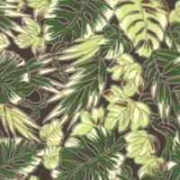 Chiyogami Paper A4 CH4061 Green Lime Palm Leaves  