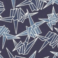 Chiyogami Paper A4 CH5307 Blue Tone Origami Cranes on Indigo Blue