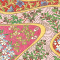 Chiyogami Paper A4 CH6211 Yusen Floral River