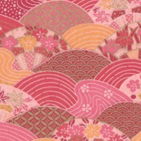 Chiyogami Paper A4 CH7385 Pink Waves
