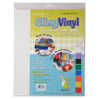 Grafix Cling Vinyl 9x12" Pack 6 Clear