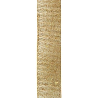 Arbee Mesh Ribbon 38mmx3m Gold Glitter