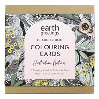 Earth Greetings Colouring Cards Pack 6 Australian Natives 