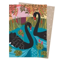 Earth Greetings Card Black Swans