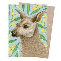 Earth Greetings Card Wallaby Junior