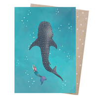 Earth Greetings Whaleshark & Mermaid