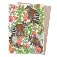 Earth Greetings Card Numbat Family