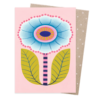 Earth Greetings Card Blue Bloom