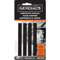 Generals #957A-BP Charcoal Stick Set 4