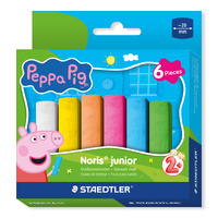 Staedtler Noris Peppa Pig Junior Sidewalk Chalk Pack 6