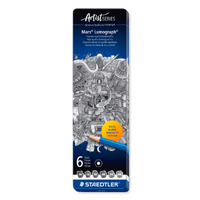 Staedtler Mars Lumograph Pencil Tin 6 Assorted