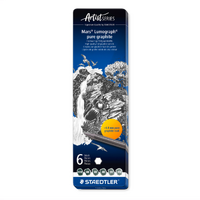 Staedtler Mars Lumograph Pure Graphite Pencil Set 6 Assorted
