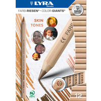 Lyra Giant Pencil Skin Tones Set 12